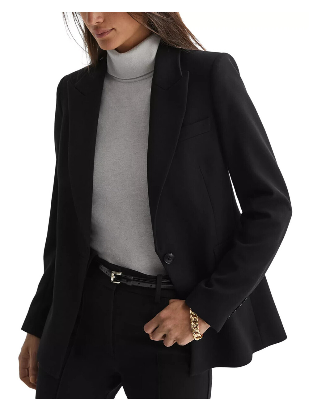 NEW, REISS Women's Gabi Tailored Single-Breasted Suit Blazer Sz 10 #SJ2574